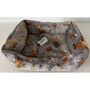 Peanuts Snoopy Small Dog Pet Cozy Cuddler Bed Halloween Pumpkin Fall Woodstock